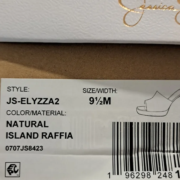 Jessica Simpson Natural Elyzza Leather Sandal, 9.5 - Picture 7 of 7